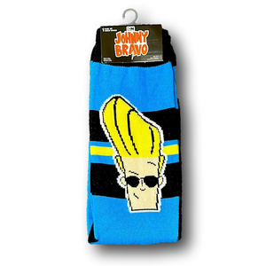 3/$20 Johnny Bravo Cartoon Network Funny Novelty Crew Socks - NWT